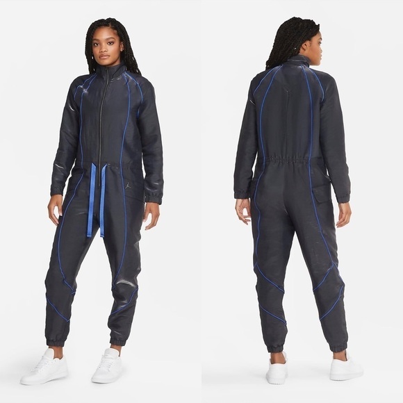 Revolve Jordan NWT Sisterhood Flight Suit in Black & Hyper Royal XS Standard Fit - Picture 1 of 16